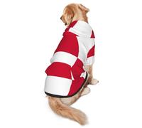 Greenland Flag Dog Hoodie for Medium and Large Dogs – Soft Polyester Pet Clothes, Suitable for All Seasons