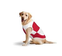 Greenland Flag Dog Pure Cotton Tshirts for Medium & Large Dogs,Breathable Stretchy Tank Top Sleeveless Vest Tee Shirt