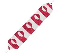 Greenland Flag Paisley Pattern Novelty Table Runner with Tassels Tables Cover Decor for Wedding Party Outdoor Living Room Kitchen 70/78/90 Inch