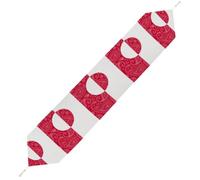 Greenland Flag Paisley Pattern Novelty Table Runner with Tassels Tables Cover Decor for Wedding Party Outdoor Living Room Kitchen 70/78/90 Inch