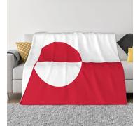 Greenland Flag Patterned Blanket Super Soft Microfleece Blanket Warm Blanket Suitable Bed Sofa Living Room Look Film 40"X30"