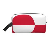 Greenland Flag Print Storage Bag â€“ Stylish Portable Travel Cosmetic Makeup Organizer Pouch, Multi-Use Toiletry