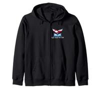 Greenland Flag Whale Fluke Kalaallit Nunaat Arctic Zip Hoodie