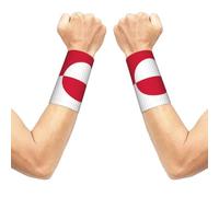 Greenland flag Wrist sleeve.Elastic Athletic Sleeve Pair,