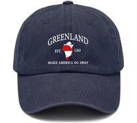 Greenland Hat, Make America Go Away Baseball Cap Dark Blue