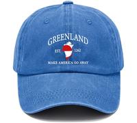 Greenland Hat, Make America Go Away Baseball Cap Sapphire Blue