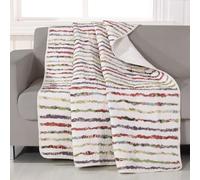 Greenland Home 100% Cotton Bella Ruffle Textured Throw Blanket, 50 x 60 inches, Multicolored
