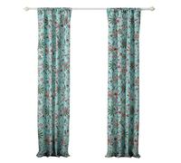 Greenland Home Barefoot Bungalow Audrey Curtain Panel Set, 84 x 84 inches, Turquoise