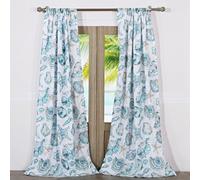 Greenland Home Barefoot Bungalow Cruz Window Panel Pair, Polyester, Multi-Colour, 213 x 213 x 0.5 cm