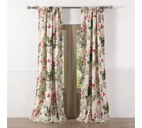 Greenland Home Butterflies Curtain Panels, 42 W x 84 L Inches Each, Set of 2, with Tiebacks
