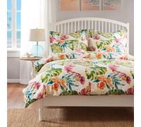 Greenland Home Duvet Set, Cotton, Coral, Full/Queen