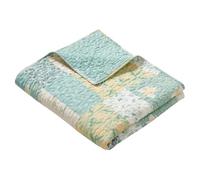 Greenland Home Evangeline Modern Floral Patchwork Print Quilted Throw Blanket