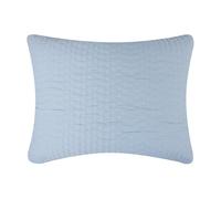 Greenland Home Fashions Homestead Modern Artisan Reversible Matelassé Pillow Sham, King, Sky Blue