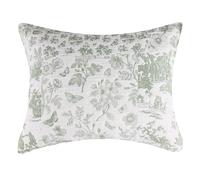 Greenland Home Fashions Patchwork Toile Collection, King Pillow Sham, Sage
