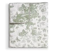 Greenland Home Fashions Patchwork Toile Collection, Quilted Throw Blanket, Sage
