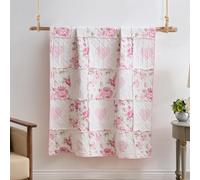 Greenland Home Fashions Veronica's Hearts Shabby Chic Collection, Ruffled Quilted Throw Blanket