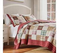 Greenland Home Oxford 100% Cotton Quilt Set, 2-Piece Twin/XL, Red