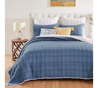 Greenland Home Quilt Set, Cotton, Coastal Blue, 2-Piece Twin/XL
