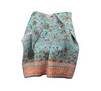 Greenland Home Throw Blanket, Brushed Microfiber Shell 60%, 40% Polyester,Cotton Rich Fill, Turquoise, 50 x 60 Inches