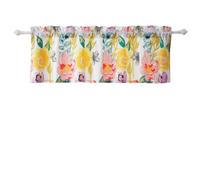Greenland Home Watercolor Dream Window Valance, White