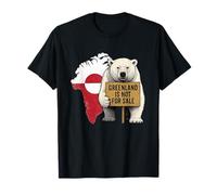 Greenland is Not for Sale Polar Bear Flag Map Protest T-Shirt