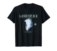 Greenland Map, Ice, Arctic, Compass, Coordinates T-Shirt