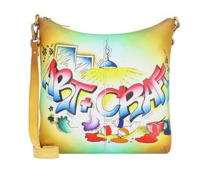 Greenland Nature Art+Craft shoulder bag leather 34 cm multicolored
