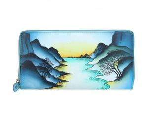 Greenland Nature Art+Craft wallet RFID leather 20 cm blue
