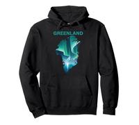 Greenland Northern Lights Nuuk Arctic Aurora Scene Vacation Pullover Hoodie