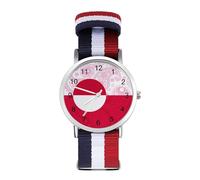 Greenland Paisley Flag(1) Sport Watch for Men Women Nylon Strap Wrist Watch Analog Quartz Watch