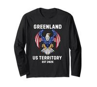 Greenland USA Purchase 51st State Patriotic Eagle Est 2026 Long Sleeve T-Shirt
