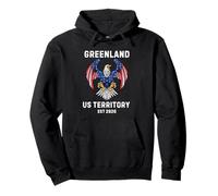 Greenland USA Purchase 51st State Patriotic Eagle Est 2026 Pullover Hoodie