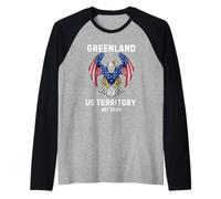 Greenland USA Purchase 51st State Patriotic Eagle Est 2026 Raglan Baseball Tee