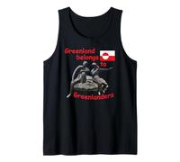 Greenlander Statue. Greenland Belongs to Greenlanders. Tank Top