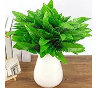 GREENLANS-1 1Pc 7 Branches Lifelike Fake Plant Home Office Party Decoration False Plant Artificial Fern Leaves