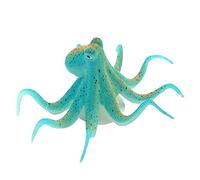 Greenlans Fluorescent Artificial Octopus Aquarium Ornament with Suction Cup Fish Tank Decoration