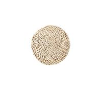 GREENLANS Placemats, Rattan Weave Round Oval Placemat Dining Table Heat Insulation Mat Kitchen Decor Round 11cm
