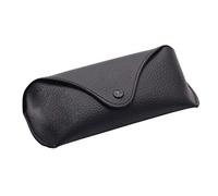 Greenlans Portable Unisex Faux Leather Eye Glasses Sunglasses Holder Box Case Cover Black