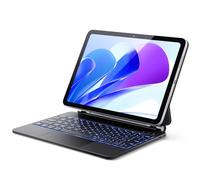 GreenLaw for iPad 11th(A16,2025)/10th(2022) Generation Case with Keyboard, Magic-Style Keyboard Stand, 7 Color Backlit, Stain-Resistant Surface, Multi-Touch Trackpad,Obsidian Black