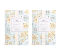Greenleaf 2x BELLA FREESIA Large Scented Sachet Bag, Drawer Fragrance Wardrobe Air Room Freshener for Living Room Bedroom Bathroom Laundry Basket - Notes of Freesia Blooms, White Tea, Citrus, Amber