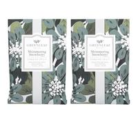 Greenleaf 2x SHIMMERING SNOWBERRY - Fresh Large Scented Sachet Bag - Fragrance of Grapefruit, Jasmine, Sugar, Almond, Sandalwood - Drawer Fragrance Wardrobe Air Room Freshener for Living Room Bathroom