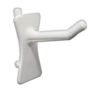 Greenleaf Industries PegPro® 1" Hooks Kit for Standard “Wood Fiber” pegboard - Durable Plastic Pegboard Hooks - for Garage, Kitchen, Craft Room, and More (1" Hook - 24 Pack, White)