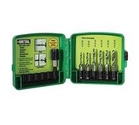 Greenlee DTAPKIT Drill/Tap Kit for Metal, One-Step Drilling, Tapping, and Deburring/Countersinking Set with Quick Change Adaptor