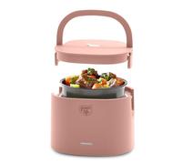 GreenLife 20oz Electric Lunch Box Food & Soup Warmer, PFAS & PFOA-Free Ceramic Nonstick Interior, Portable for Travel & Office, Spill-Proof Lid, Removable Bowl, Dishwasher Safe, Dusty Pink