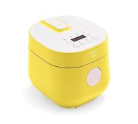 GreenLife 4-Cup Digital Rice Cooker, PFAS & PFOA-Free Removable Ceramic Dishwasher Safe Pot, Healthy Cooking Oats Grains & More, Auto Presets, Touch-screen, Delay & Keep Warm, Paddle Included, Yellow