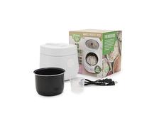 GreenLife 4-Cup Digital Rice Cooker, PFAS & PFOA-Free Removable Ceramic Dishwasher Safe Pot, Healthy Cooking Oats Grains & More, Auto Presets, Touch-screen, Delay & Keep Warm, Paddle Included, White