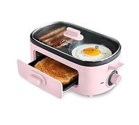 GreenLife CC006798-001 Breakfast Maker BreakfastMaker, Healthy Ceramic Nonstick, PFAS-Free, Glass Lid, Pink