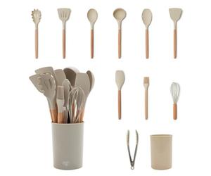 GreenLife CC009487-001 11pc Crock Set, PFAS-Free Healthy Ceramic Nonstick, Taupe