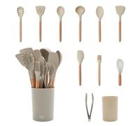 GreenLife CC009487-001 Utensils Crock Set, PFAS-Free Healthy Ceramic Nonstick, Taupe
