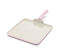 GreenLife Soft Grip Healthy Ceramic Nonstick, 11" Griddle Pan, PFAS-Free, Dishwasher Safe, Soft Pink